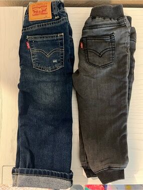 Levi's Kids Denim Jeans & Knit Jogger Pair - Dark Blue & Charcoal